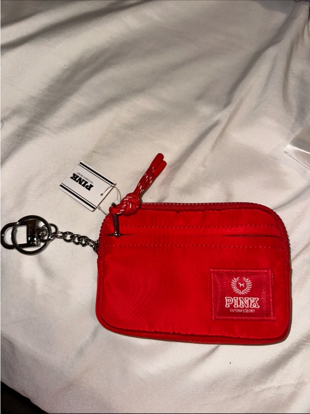 Zara Red Small Zip Pouch